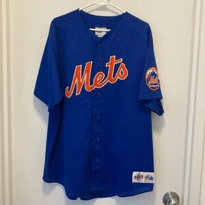 AUTHENTIC DIAMOND COLLECTION MAJESTIC VINTAGE NY METS JERSEY